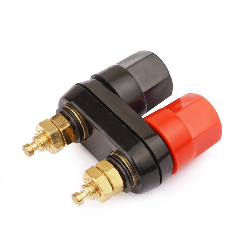 Clyxgs 4Pcs Terminal Binding Post Power Amplifier Dual Copper 2-Way Banana Plug Jack, Post for Speaker Amplifier Terminalï¼ŒPure Copper Plating - Image 4